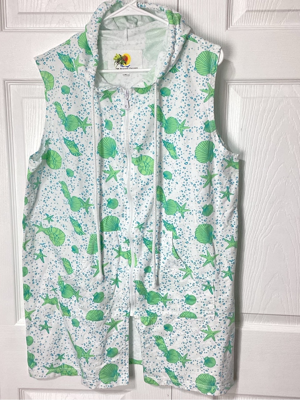 Princess Cruises Swim Cover Up Sleeveless Hooded Cotton XL